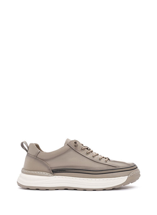 Erkek Bej Bağcıklı Kumaş Sneaker 25SFD69386F - Görsel 2