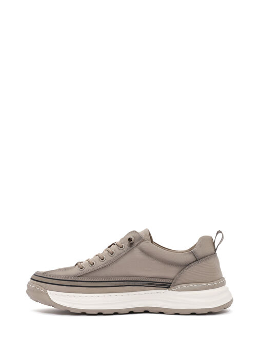Erkek Bej Bağcıklı Kumaş Sneaker 25SFD69386F - Görsel 3