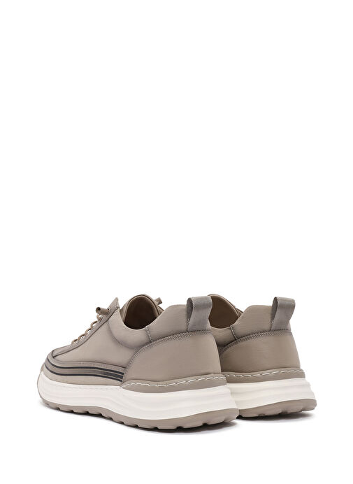 Erkek Bej Bağcıklı Kumaş Sneaker 25SFD69386F - Görsel 6