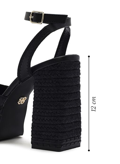 Derimod Derimod Kadın Siyah Bilekten Tokalı Platform Yüksek Kalın Topuklu Sandalet 25SFD443118 Sandalet & Terlik | Boyner Siyah - 3. görsel