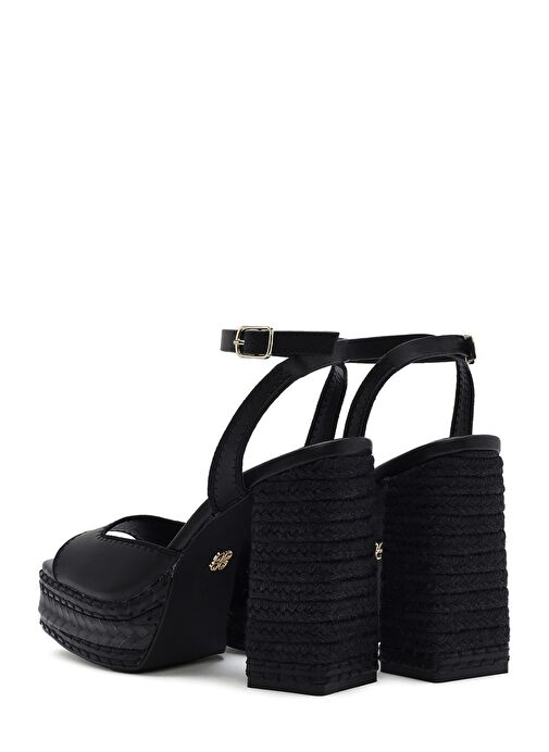 Derimod Derimod Kadın Siyah Bilekten Tokalı Platform Yüksek Kalın Topuklu Sandalet 25SFD443118 Sandalet & Terlik | Boyner Siyah - 7. görsel