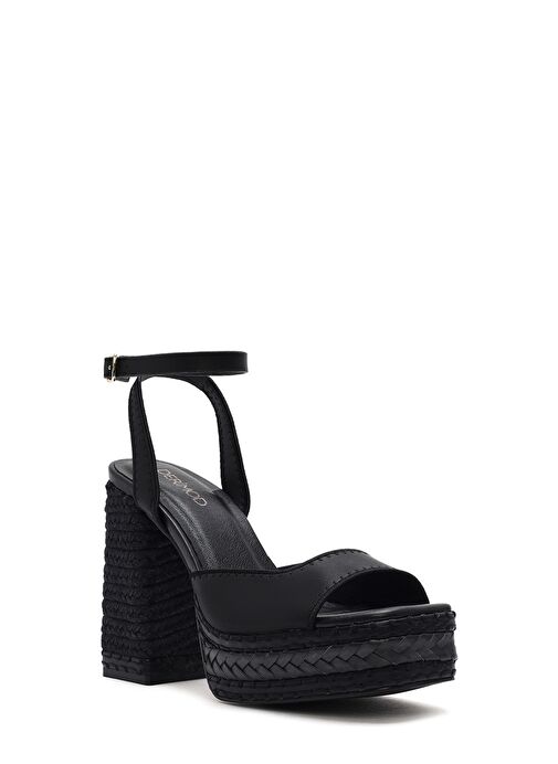 Derimod Derimod Kadın Siyah Bilekten Tokalı Platform Yüksek Kalın Topuklu Sandalet 25SFD443118 Sandalet & Terlik | Boyner Siyah - 8. görsel
