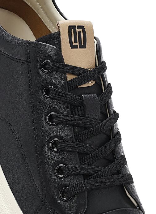 Derimod Derimod Erkek Siyah Bağcıklı Deri Sneaker 25SFD692718 Boyner'de! Siyah - 9. görsel