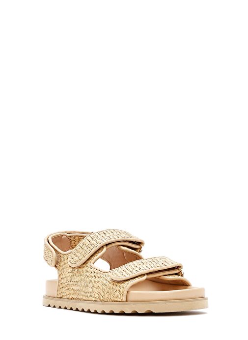 Derimod Derimod Kadın Bej Bantlı Hasır Sandalet 25SFD4423M7 Sandalet & Terlik | Boyner Bej - 7. görsel