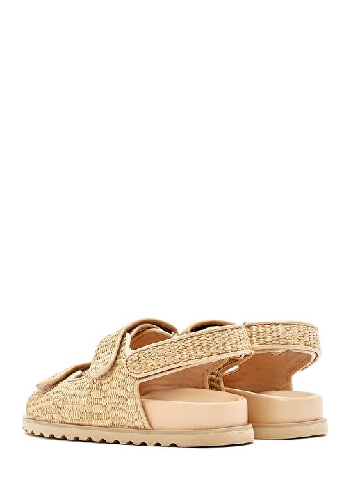 Derimod Derimod Kadın Bej Bantlı Hasır Sandalet 25SFD4423M7 Sandalet & Terlik | Boyner Bej - 6. görsel