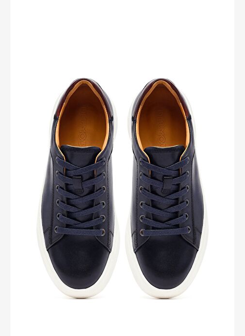 Derimod Derimod Erkek Lacivert Bağcıklı Deri Sneaker 25SFD693018 | Boyner Lacivert - 8. görsel