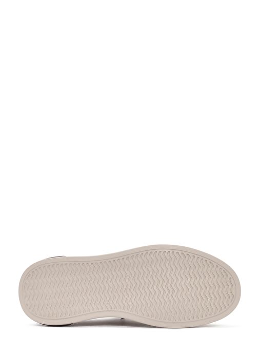 Erkek Bej Bağcıklı Desenli Kumaş Sneaker 25SFD69326F - Görsel 5