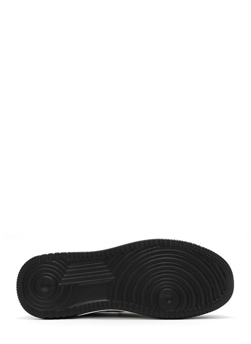 Erkek Siyah Bağcıklı Kalın Tabanlı Deri Sneaker 25SFD693518 - Görsel 5