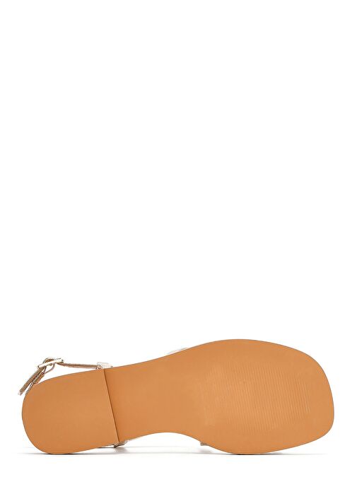 Kadın Altın Parmak Arası Metalik Sandalet 25SFD442232 - Görsel 5