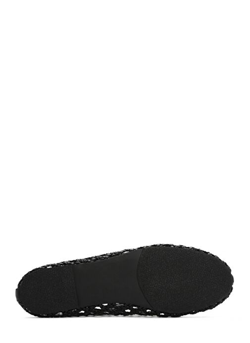 Kadın Siyah Örgülü Babet 25SFD443629 - Görsel 5