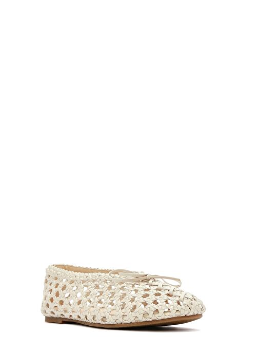 Kadın Krem Örgülü Babet 25SFD443629 - Görsel 7