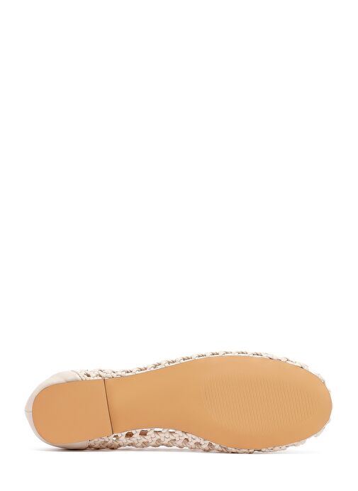 Kadın Bej Örgülü Babet 25SFD443729 - Görsel 5