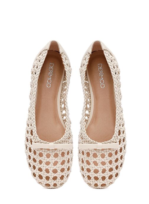 Kadın Bej Örgülü Babet 25SFD443729 - Görsel 8