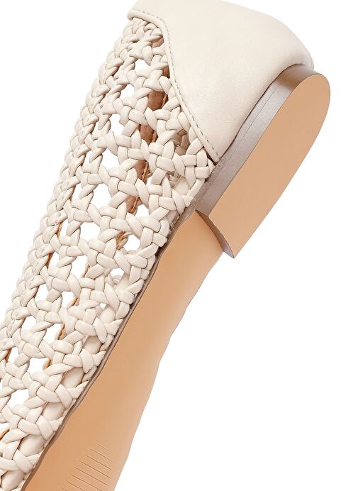 Kadın Bej Örgülü Babet 25SFD443729 - Görsel 9