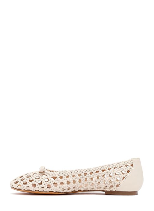 Kadın Bej Örgülü Babet 25SFD443729 - Görsel 3