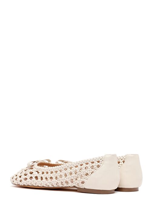 Kadın Bej Örgülü Babet 25SFD443729 - Görsel 6