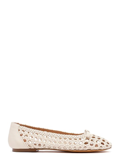 Kadın Bej Örgülü Babet 25SFD443729 - Görsel 2