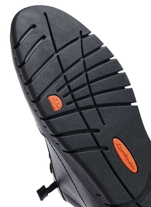 Erkek Siyah Bağcıklı Deri Sneaker 25SFD694918 - Görsel 9