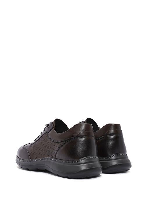 Erkek Kahverengi Bağcıklı Deri Casual Ayakkabı 25SFD694718 - Görsel 6