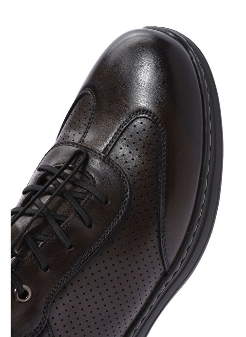 Erkek Kahverengi Bağcıklı Deri Casual Ayakkabı 25SFD694718 - Görsel 9