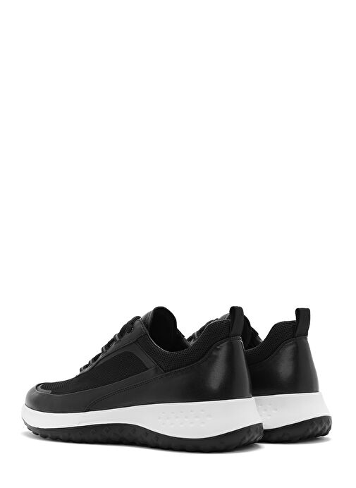 Erkek Siyah Bağcıklı Kalın Tabanlı Sneaker 25SFD692614 - Görsel 6