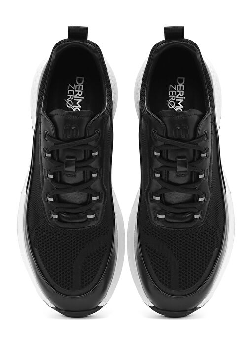 Erkek Siyah Bağcıklı Kalın Tabanlı Sneaker 25SFD692614 - Görsel 8