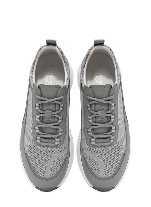 Erkek Gri Bağcıklı Kalın Tabanlı Sneaker 25SFD692614 - Görsel 8