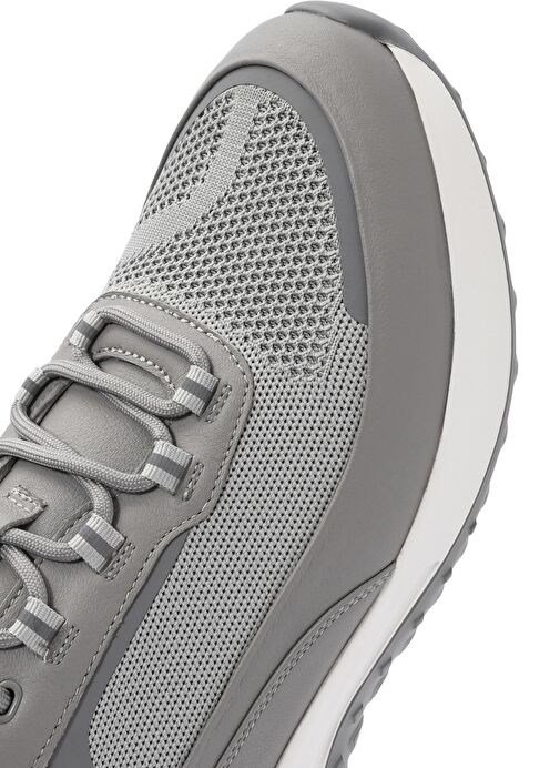 Erkek Gri Bağcıklı Kalın Tabanlı Sneaker 25SFD692614 - Görsel 9