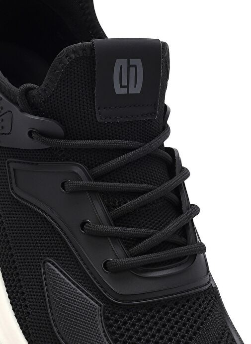 Erkek Siyah Bağcıklı Kalın Tabanlı Sneaker 25SFD69286F - Görsel 9