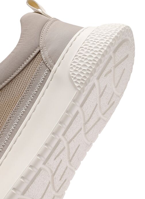 Erkek Bej Bağcıklı Kalın Tabanlı Sneaker 25SFD693314 - Görsel 9