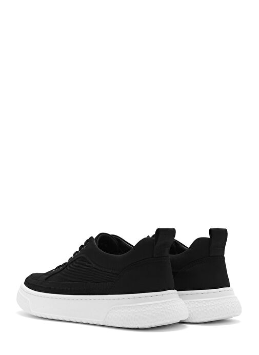 Erkek Siyah Bağcıklı Kalın Tabanlı Sneaker 25SFD693314 - Görsel 6