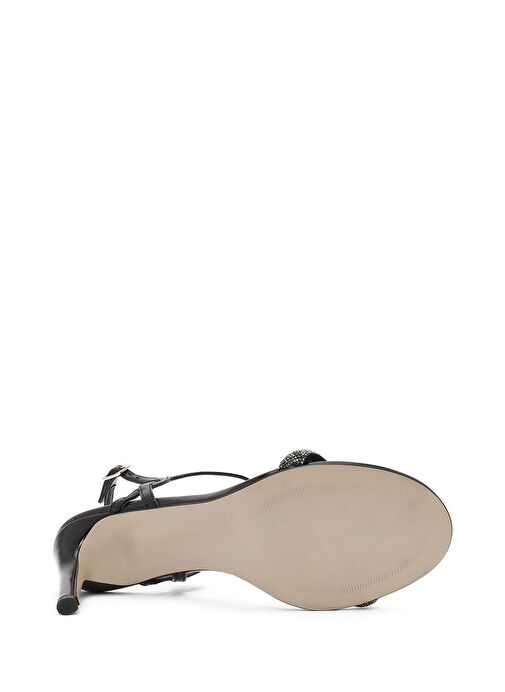 Derimod Derimod Kadın Siyah Bilekten Tokalı Taşlı Yüksek İnce Topuklu Sandalet 25SFE390714 Sandalet & Terlik | Boyner Siyah - 6. görsel