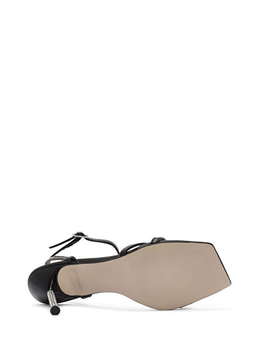 Derimod Derimod Kadın Siyah Bilekten Tokalı Taşlı İnce Topuklu Rugan Sandalet 25SFE391416 Sandalet & Terlik | Boyner Siyah - 6. görsel