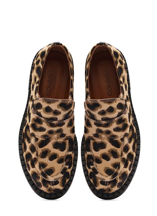 Derimod Derimod Belirsiz Kadın Leopar Deri Maskülen Loafer 24WFD1401W2 | Boyner Belirsiz - 4. görsel