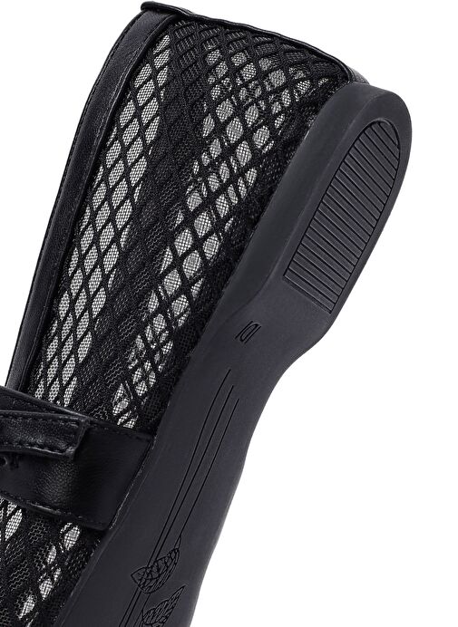 Derimod Derimod Kadın Siyah Fileli Tokalı Babet 25SFE485114 | Boyner Siyah - 9. görsel