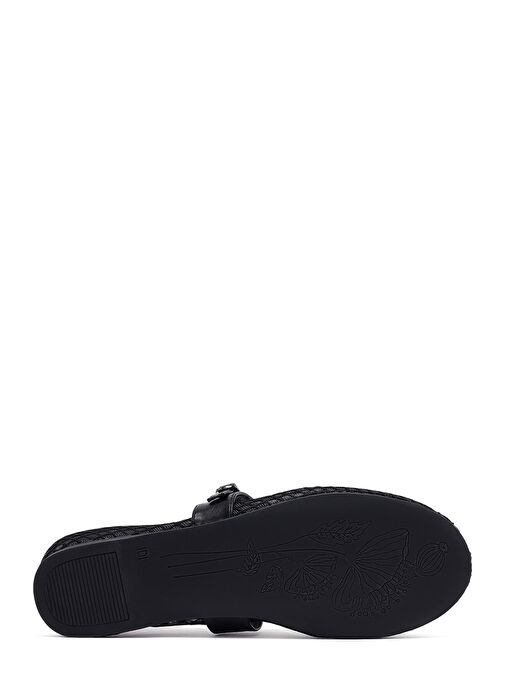 Derimod Derimod Kadın Siyah Fileli Tokalı Babet 25SFE485114 | Boyner Siyah - 5. görsel