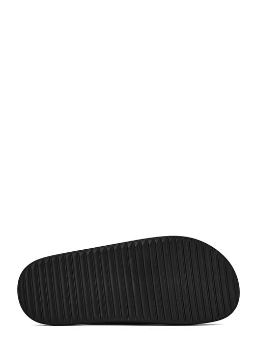 Erkek Siyah Tokalı Deri Terlik 25SFD6966PV - Görsel 5