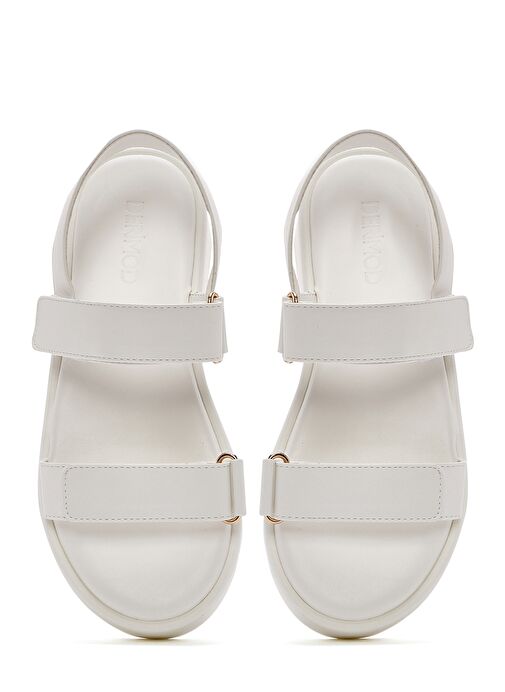 Kadın Beyaz Kalın Tabanlı Sandalet 25SFE481318 - Görsel 8