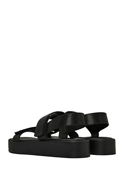 Derimod Derimod Kadın Siyah Kalın Tabanlı Sandalet 25SFE481318 Sandalet & Terlik | Boyner Siyah - 6. görsel