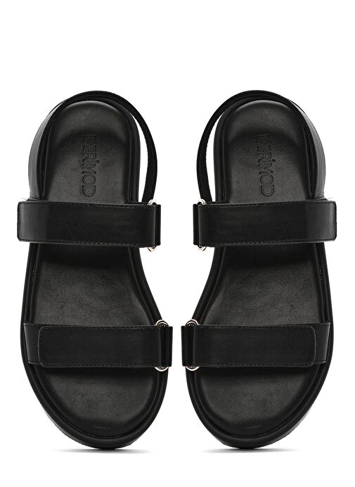 Derimod Derimod Kadın Siyah Kalın Tabanlı Sandalet 25SFE481318 Sandalet & Terlik | Boyner Siyah - 8. görsel