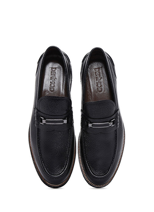 Derimod Siyah Erkek Deri Loafer 25SFD6005FT - Görsel 7