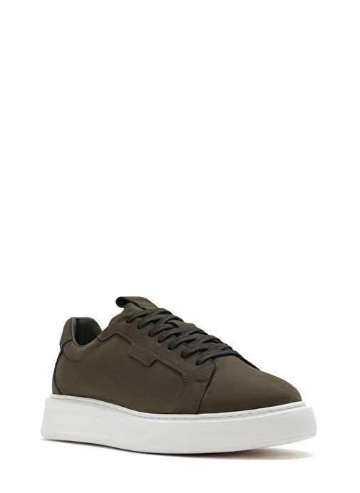 Erkek Haki Bağcıklı Nubuk Deri Sneaker 25SFD6104V3 - Görsel 7