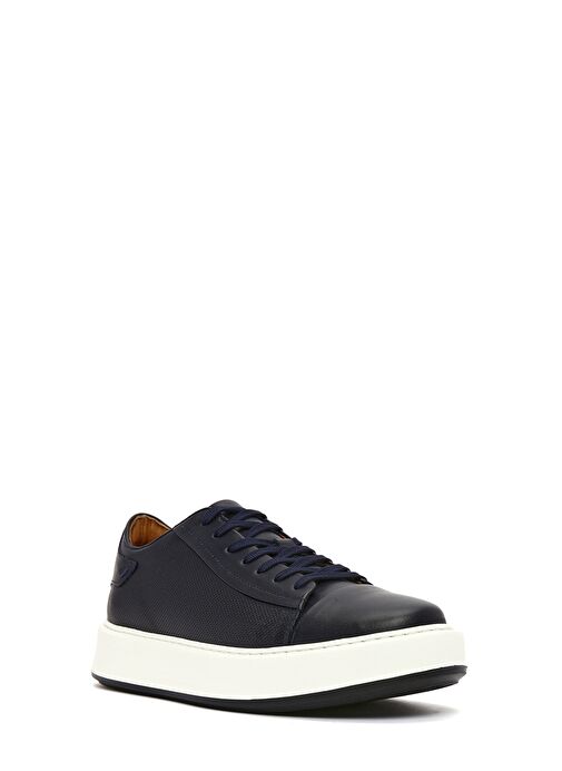Derimod Derimod Erkek Lacivert Bağcıklı Kalın Tabanlı Deri Sneaker 25SFD610618 | Boyner Lacivert - 7. görsel