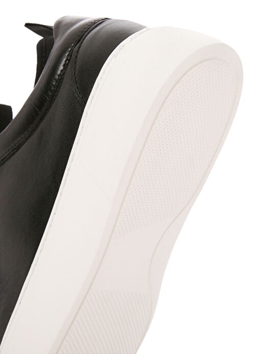 Erkek Siyah Bağcıklı Deri Sneaker 25SFD610318 - Görsel 9