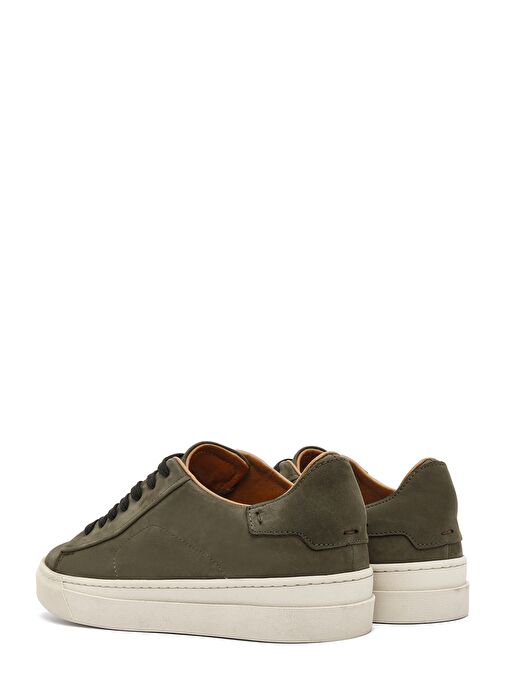 Erkek Haki Bağcıklı Deri Sneaker 25SFD6105V3 - Görsel 6