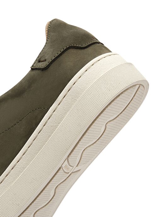 Erkek Haki Bağcıklı Deri Sneaker 25SFD6105V3 - Görsel 9