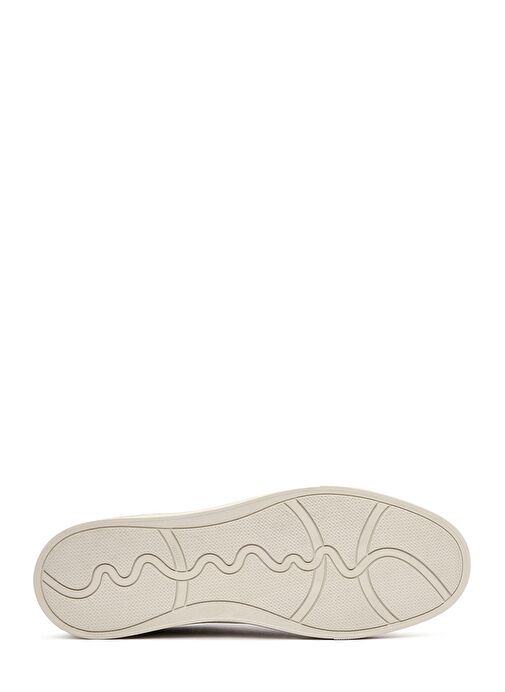 Erkek Bej Bağcıklı Deri Sneaker 25SFD6105V3 - Görsel 5