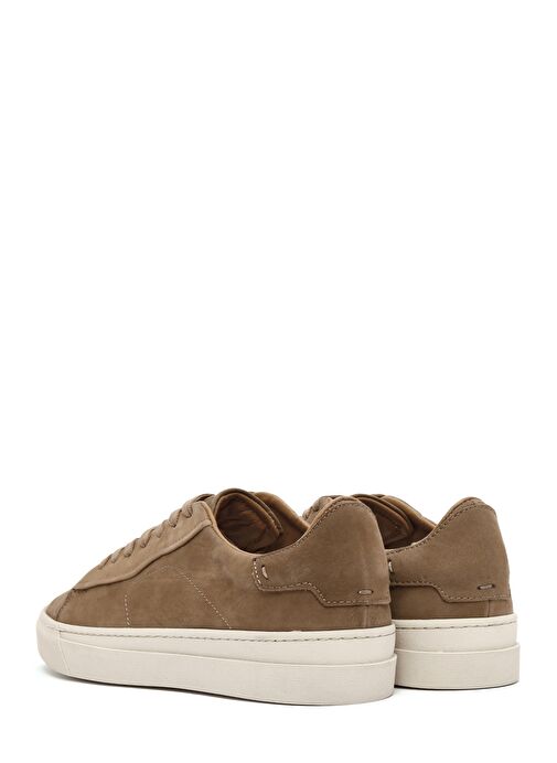 Erkek Bej Bağcıklı Deri Sneaker 25SFD6105V3 - Görsel 6
