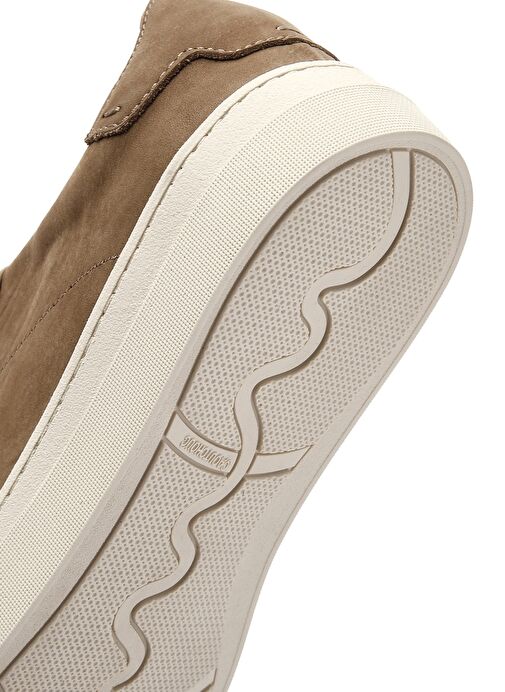 Erkek Bej Bağcıklı Deri Sneaker 25SFD6105V3 - Görsel 9