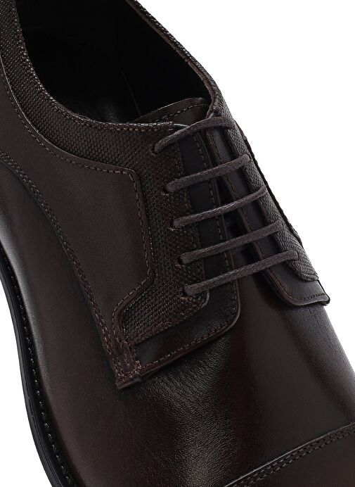 Erkek Kahverengi Deri Klasik Ayakkabı 25SFD620118 - Görsel 9